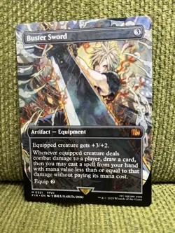 Final Fantasy Cloud Buster Sword Borderless MTG Japanese Card - Image 1