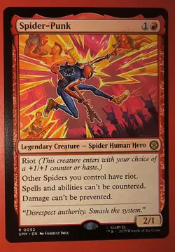 MAGIC,MTG: SPIDER-MAN, SPIDER-PUNK, 0092, REGULAR, RARE , NM, SPM - Image 1