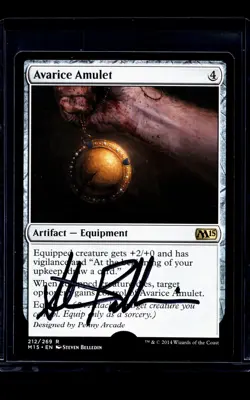 MTG Magic The Gathering M15 Magic 2015 AP Artist Proof Auto #212 Avarice Amulet - Image 1