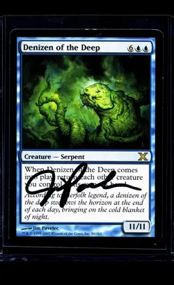 MTG Magic The Gathering 10th Edition AP Artist Proof Auto Denizen of the Deep LP - Image 1