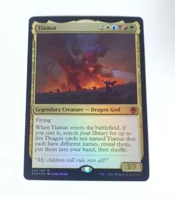 MTG Tiamat FOIL English Japanese Booster Card Unused Mint - Image 1