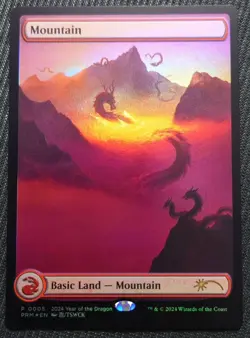 MTG Mountain Challenge Promo FOIL English Rare Dragon Background Used - Image 1