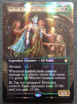 Lathril Blade of the Elves Borderless Foil MTG Commander Rare - Image 1