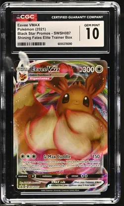 EEVEE VMAX Black Star Promo Holo #SWSH087 CGC 10 Gem Mint Pokemon - Image 1