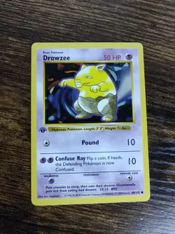 Pokemon Drowzee 49/102 1st Edition Shadowless Base NM - Image 1