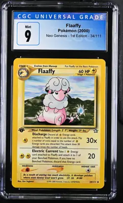 Flaaffy 2000 Pokemon Neo Genesis #34/111 1st Edition CGC 9 - Image 1
