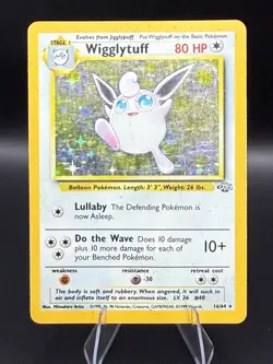1999 Pokemon Jungle #16 WIGGLYTUFF-Holo WITH EMBLEM MP - Image 1