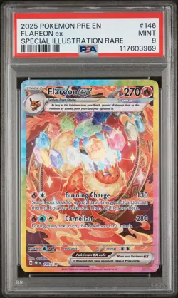 2025 Pokemon Flareon EX Prismatic Evolutions #146 SIR PSA 9 - Image 1
