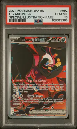 2024 Pokemon Fezandipiti EX Shrouded Fable #092 SIR PSA 10 - Image 1