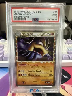 2010 Pokemon Triumphant 🔥 Machamp Prime #95 Ultra Rare Holo PSA 9 🔥POP 431 🔥 - Image 1