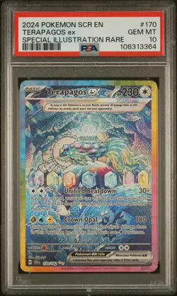 2024 Pokemon Terapagos EX Stellar Crown #170 SIR PSA 10 - Image 1
