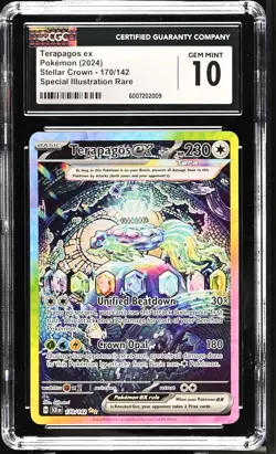 Terapagos ex 2024 Pokemon Stellar Crown #170/142 SIR CGC 10 - Image 1