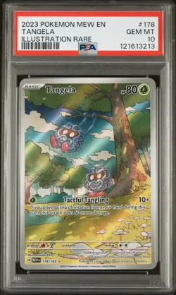 Tangela 2023 Pokemon Mew EN-151 #178 Illustration Rare PSA 10 - Image 1