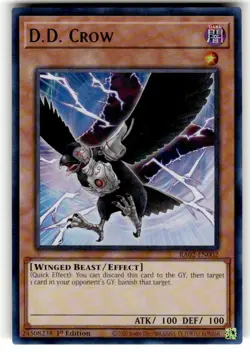 YuGiOh! - D.D. Crow RA02-EN002 Ultra Rare 1st Edition Near Mint - Image 1