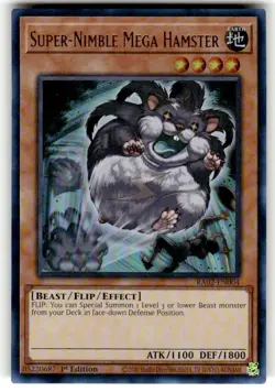 Yugioh! Super-Nimble Mega Hamster - RA02-EN004 - Ultra Rare - 1st Edition Near M - Image 1