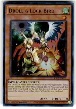 Yugioh Droll & Lock Bird - RA02-EN006 - Ultra Rare - 1st Edition NM - Image 1