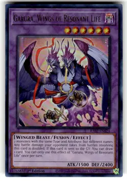 YuGiOh! - Garura Wings of Resonant Life RA02-EN024 Ultra Rare 1st Edition NM - Image 1