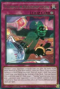 Yugioh! YummyRedemption - JUSH-EN026 - Rare - 1st Edition Near Mint, English - Image 1