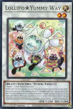 Yugioh! LollipoYummy Way - JUSH-EN021 - Rare - 1st Edition Near Mint, English - Image 1