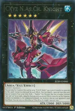 Yugioh! CXyz N.As.Ch. Knight - JUSH-EN060 - Rare - 1st Edition Near Mint, Englis - Image 1