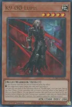 Yugioh! K9-00 Lupis - JUSH-EN034 - Ultra Rare - 1st Edition Near Mint, English - Image 1