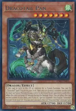 Yugioh! Dracotail Pan - JUSH-EN003 - Rare - 1st Edition Near Mint, English - Image 1