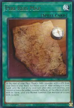 Yugioh! Piri Reis Map - JUSH-EN030 - Rare - 1st Edition Near Mint, English - Image 1
