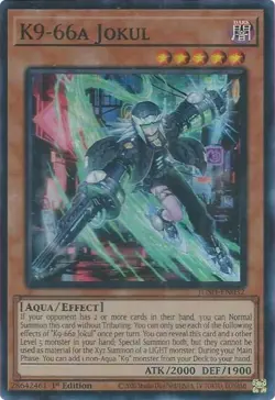 Yugioh! K9-66a Jokul - JUSH-EN032 - Super Rare - 1st Edition Near Mint, English - Image 1