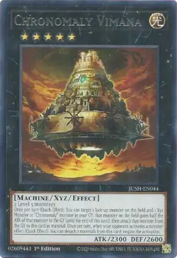 Yugioh! Chronomaly Vimana - JUSH-EN044 - Rare - 1st Edition Near Mint, English - Image 1