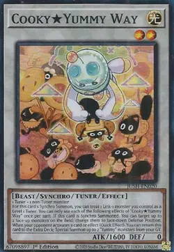 Yugioh! CookyYummy Way - JUSH-EN020 - Super Rare - 1st Edition Near Mint, Englis - Image 1
