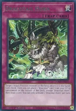 Yugioh! Dracotail Horn - JUSH-EN010 - Rare - 1st Edition Near Mint, English - Image 1