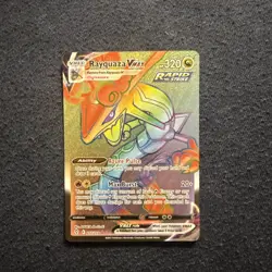 Pokemon Evolving Skies Rayquaza vmax 217/203 Rainbow Card Secret Rare - Image 1