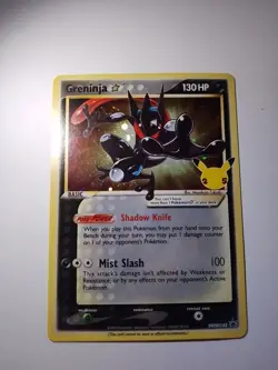 Pokemon TCG Greninja Gold Star SWSH144 25th Celebrations Promo Card Swirl 🌀 - Image 1