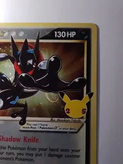 Pokemon TCG Greninja Gold Star SWSH144 25th Celebrations Promo Card Swirl 🌀 - Image 3