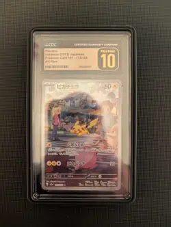 Pokemon Pikachu Pristine 10 CGC Japanese Card 151 AR 173/165 Holo Rare 2023 - Image 1
