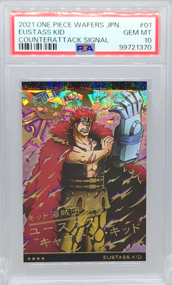 PSA10 One Piece Wafers Card Japanese Eustass Kid Counter Attack Signal Rare 2021 - Image 2