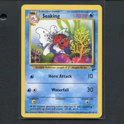 Pokemon TCG Seaking 060/130 WotC Base Set 2 Regular Uncommon Card EN-LP 2000 - Image 1