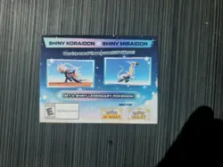 Shiny Koraidon & Miraidon Pokemon Scarlet Violet Code Card - Gamestop. Brand New - Image 1