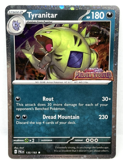 Tyranitar - 135/193 Pokemon Paldea Evolved Premium Collection Stamped Promo Card - Image 1
