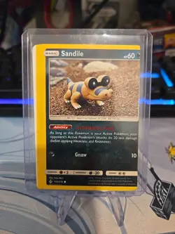 Pokemon Sandile MISCUT Card Print Dot Pokemon Error - Image 1