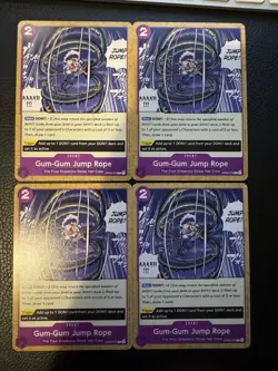 OP09-079 Gum-Gum Jump Rope One Piece Card Emperors In The New World x4 Playset - Image 1