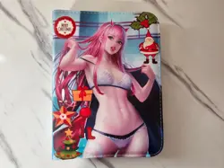 Anime Waifu Trading Card 4-Pocket Small Zipper Binder - Zero Two - Image 1