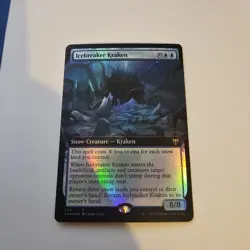Icebreaker Kraken (Extended Art) Kaldheim Foil Magic MTG - Image 1
