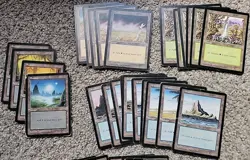 MTG Lot Of 38 Mirage Basic Lands Magic Swamp Mountain Forest Plains Island - Image 2