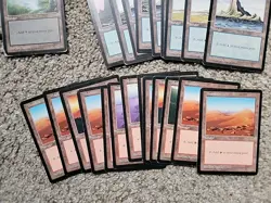 MTG Lot Of 38 Mirage Basic Lands Magic Swamp Mountain Forest Plains Island - Image 3
