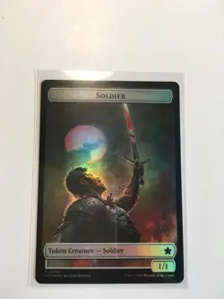 MTG Rabbit / Soldier (Foil) Token MTG Foundations NM 005 - Image 2