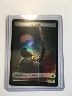 MTG Rabbit / Soldier (Foil) Token MTG Foundations NM 005 - Image 3