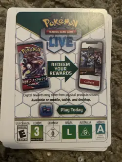 100 Pokemon TCG LIVE Code Cards. White And Black Border - Image 1