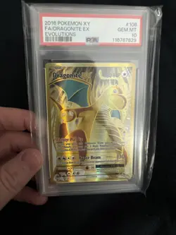 Pokemon XY Evolutions 2016 Dragonite EX PSA 10 Full Art FA Gem Mint #106/108 - Image 5