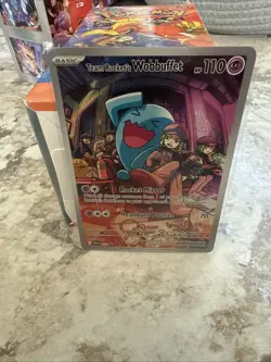 Team Rocket's Wobbuffet SVP 203 Pokemon Destined Rivals - Near Mint - Pack Fresh - Image 1